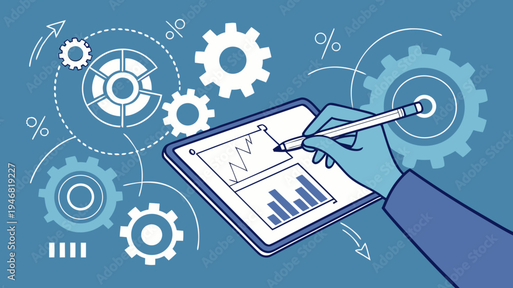 Fototapeta premium Futuristic Productivity Dashboard