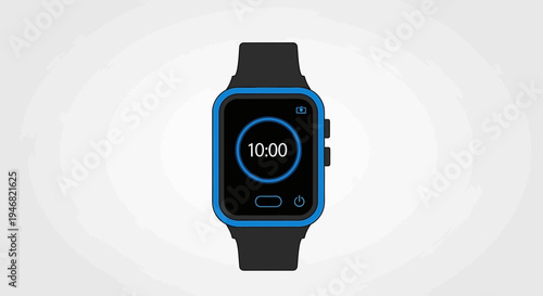 Modern Wearable Technology Device Illustrating Time and User Interface Details Clearly