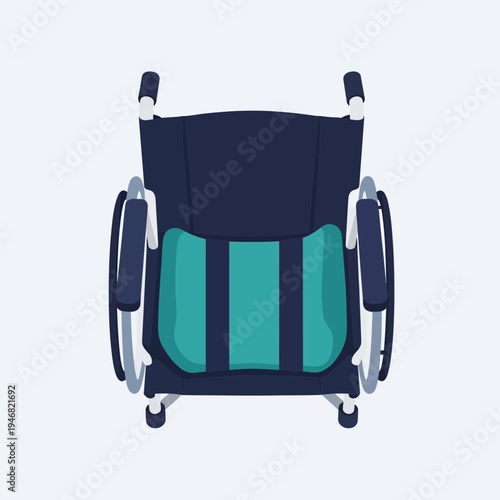 Modern Wheelchair Illustration Depicting Mobility and Accessibility Design for Healthcare and