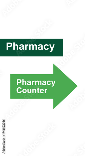 Navigating Healthcare: Pharmacy Guidance Demonstrating Counter Direction and Service Access