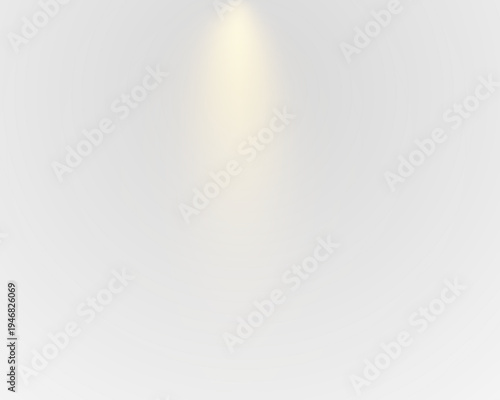 Soft spotlight glow shines across floating star particles. Radiant beams stretch gently through the glowing dust. Warm golden light forms a bright halo effect.