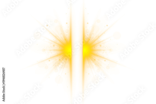 Bright neon spark flashes with radiant star particles and glowing dust. Light beams spread smoothly across the vivid scene. Shimmering glow forms a dynamic energy effect.