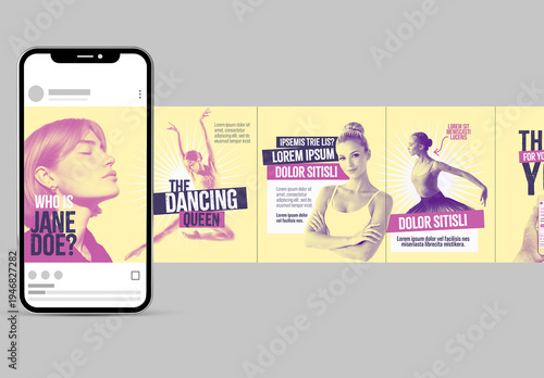 Duotono Style Social Media Post Carousel
