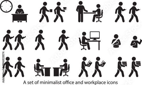 School children silhouettes entering classroom gate, happy students walking running high five education concept vector illustration
