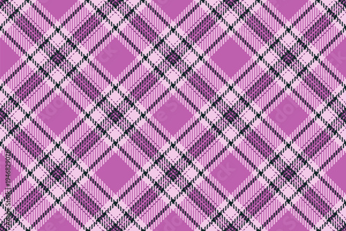 Track vector tartan fabric, apartment seamless plaid textile. Folk check texture pattern background in light and pink colors.