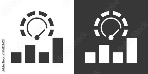Benchmarking Icon Set Vector Collection Isolated In Black And White
