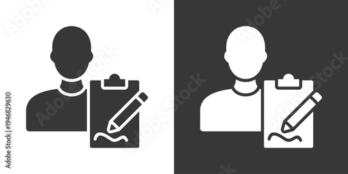 Self Assessment Icon Set Vector Collection Isolated In Black And White