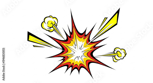 Explosion Comic Book Style Illustration.