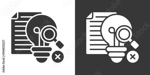 Scrutiny Icon Set Vector Collection Isolated In Black And White