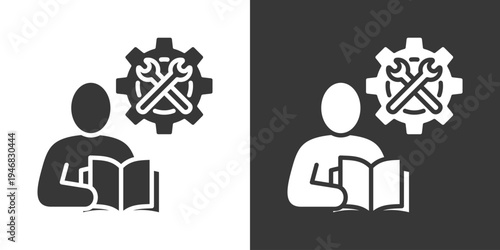 Proficiency Icon Set Vector Collection Isolated In Black And White