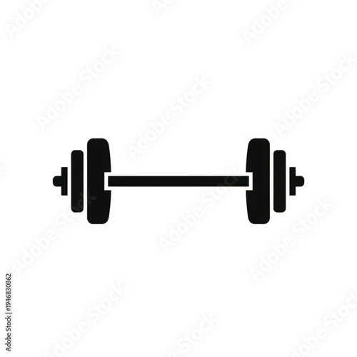 Black dumbbell icon