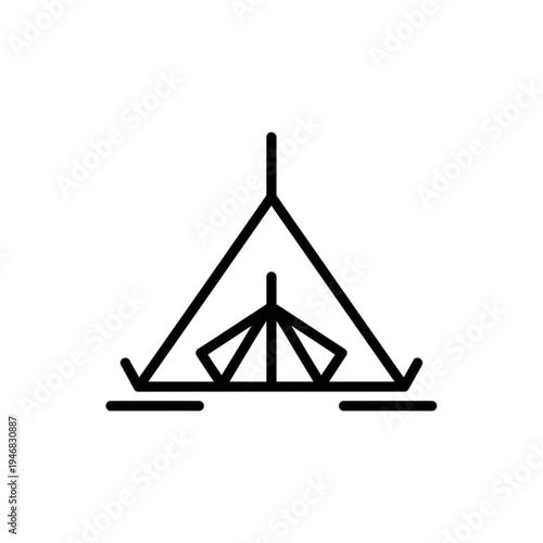Geometric triangle shape with abstract design