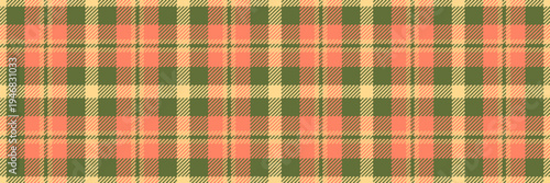 Ragged background tartan seamless, diverse texture pattern check. Linen textile fabric vector plaid in lime and red colors.