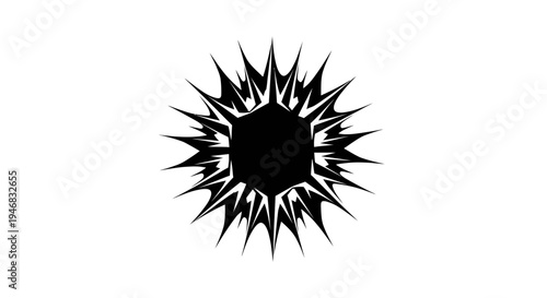Black Explosion Starburst Graphic