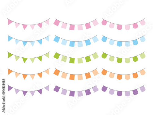 パステルカラーのガーランドセット