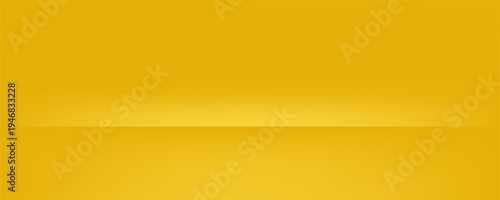 Studio backgrounds. yellow walls for photography space vector simple set with bright gradient spotlight abstract