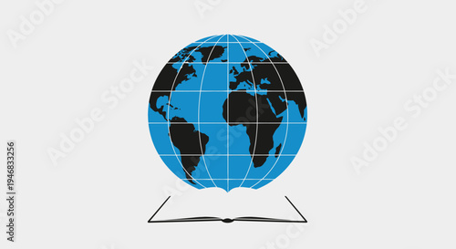 Conceptual illustration depicting global knowledge and the interconnectedness of worldwide education