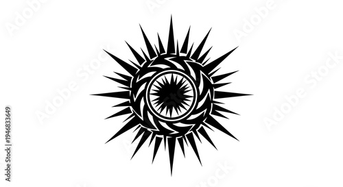 Black Sun Symbol Graphic