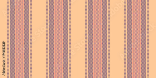 Pirect background stripe pattern, long seamless vector fabric. Vextured texture textile vertical lines in orange and violet colors.