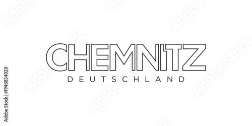 Chemnitz Deutschland, modern and creative vector illustration de