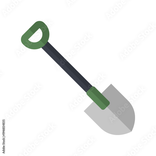 Construction shovel icon in flat style. Spade vector illustration on isolated background. Digging sign business concept.