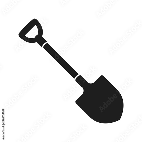 Construction shovel icon in flat style. Spade vector illustration on isolated background. Digging sign business concept.