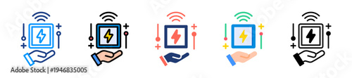 Energy Control Icon Sheet Multiple Style Collection 