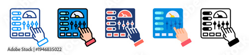 Control Panel Icon Sheet Multiple Style Collection 