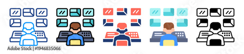 Control Room Icon Sheet Multiple Style Collection 