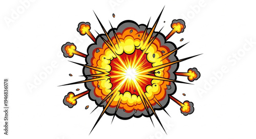 Explosion Fire Blast Effect.