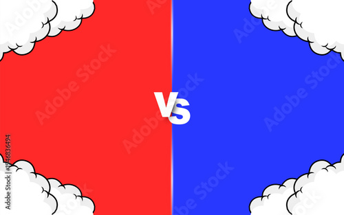 Comic style Versus Fight background design. Vector illustration.