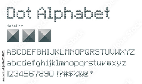 Dot Alphabet (Metallic)
