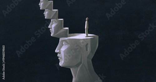Psychology concept art. surreal artwork. conceptual illustration.	