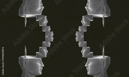 Psychology concept art. surreal artwork. conceptual illustration.	