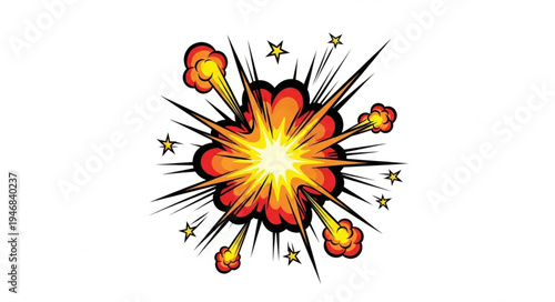 Explosion Fireworks Energy Blast Effect.