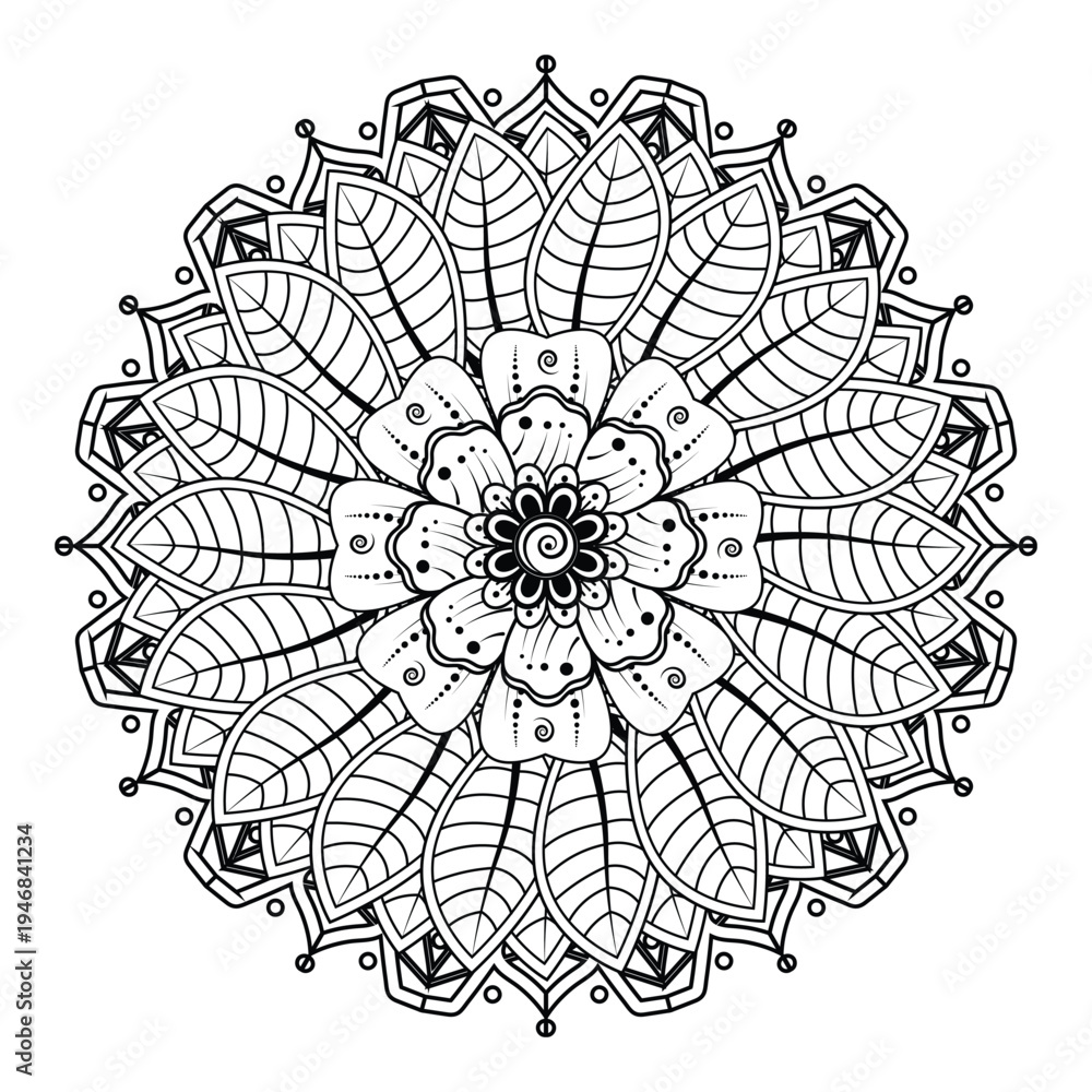 Obraz premium mandala art coloring pages worksheet for kids vector 11