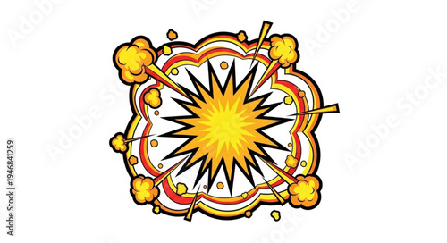 Explosion Fire Yellow Blast.