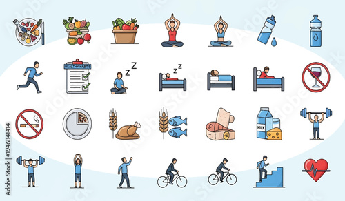 Strong athlete lifting dumbbells for fitness workout training exercise illustration flat design