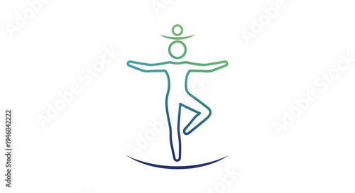 Person balancing on a tightrope with arms outstretched.