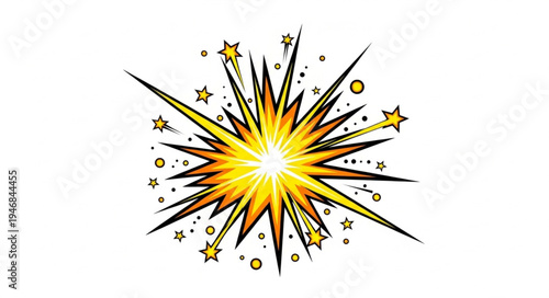 Explosion of Yellow Sparks Stars.