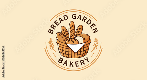 Bakery logo with bread basket.