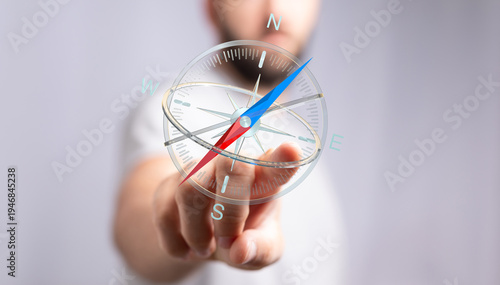 Close up of a hand pointing...