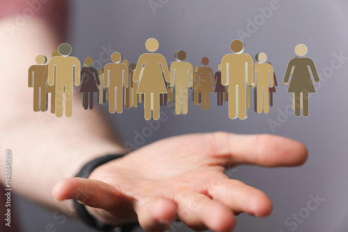 Hand holding a group of sti...