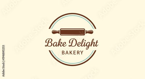 Bakery logo with rolling pin 3.
