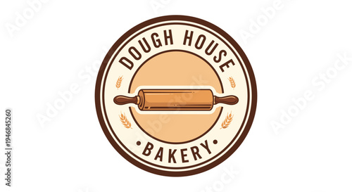 Bakery logo with rolling pin 2.