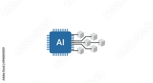 Artificial Intelligence Microchip Technology Concept.