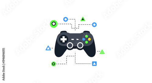 Black video game controller device.