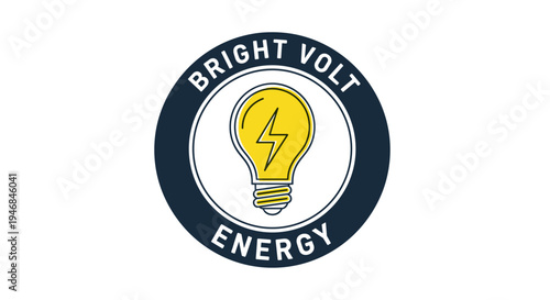 Bright Volt Energy Light Bulb Logo.