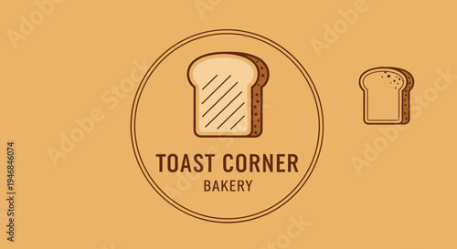 Brown bread bakery logo design.