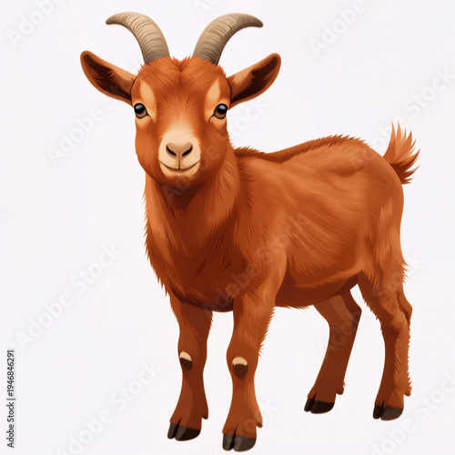 red goat, pet, symbol of the new year 2027, artificial intelligence generator, AI, image of a neural network. background for the design